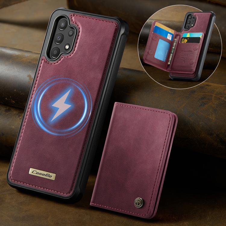 For Samsung Galaxy A13 / A04s CaseMe Me80 Series Detachable Wallet Magnetic RFID Vegan Leather Phone Case