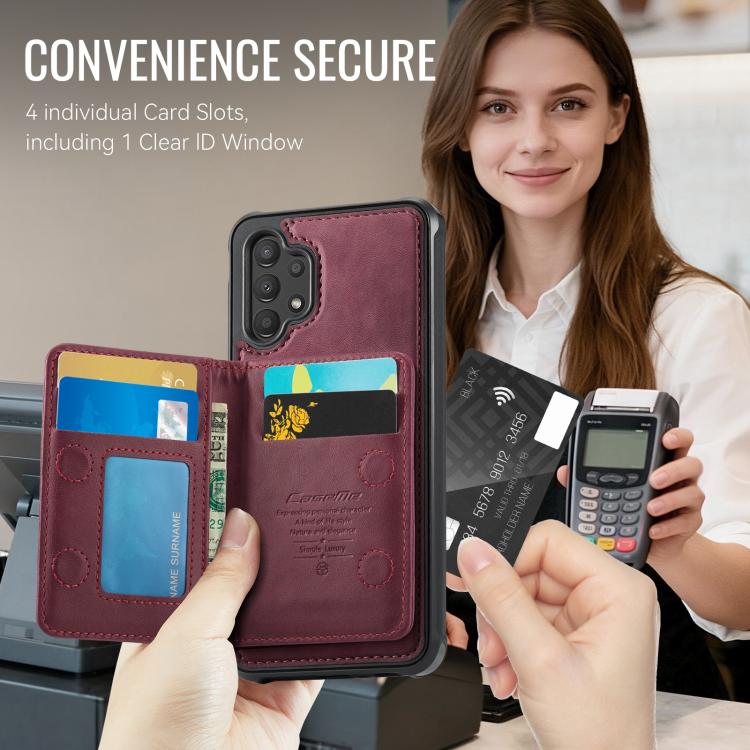 For Samsung Galaxy A13 / A04s CaseMe Me80 Series Detachable Wallet Magnetic RFID Vegan Leather Phone Case
