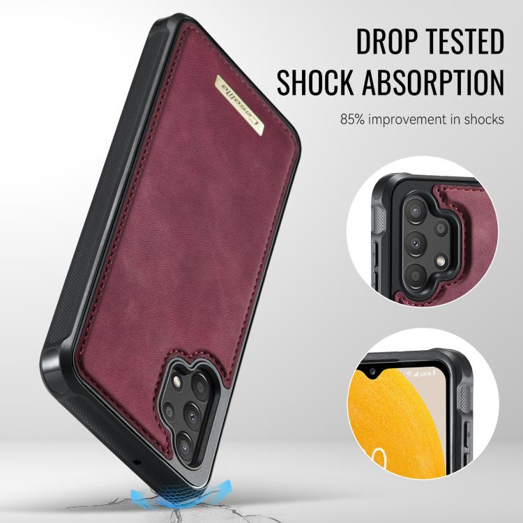 For Samsung Galaxy A13 / A04s CaseMe Me80 Series Detachable Wallet Magnetic RFID Vegan Leather Phone Case