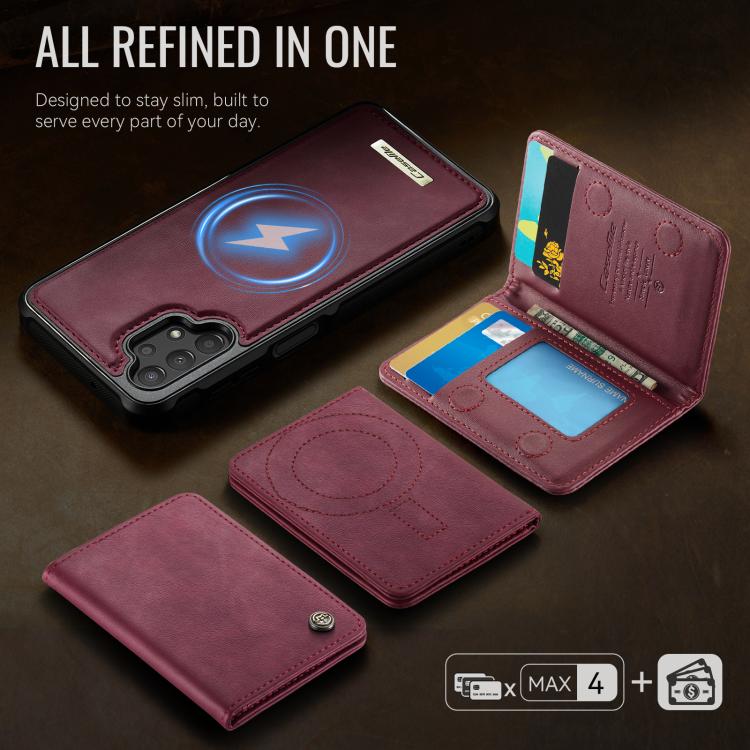 For Samsung Galaxy A13 / A04s CaseMe Me80 Series Detachable Wallet Magnetic RFID Vegan Leather Phone Case