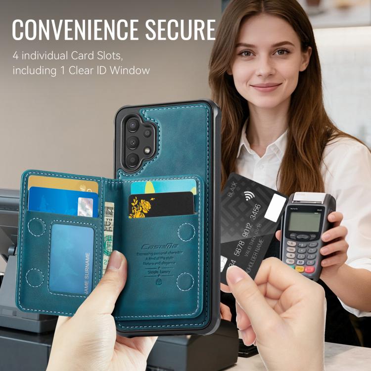 For Samsung Galaxy A13 / A04s CaseMe Me80 Series Detachable Wallet Magnetic RFID Vegan Leather Phone Case