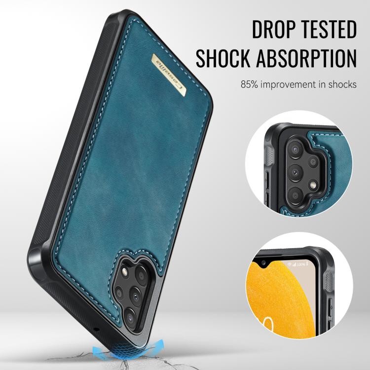 For Samsung Galaxy A13 / A04s CaseMe Me80 Series Detachable Wallet Magnetic RFID Vegan Leather Phone Case