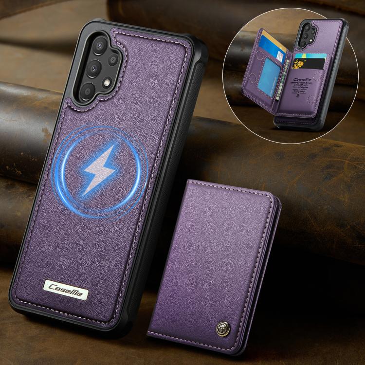 For Samsung Galaxy A13 / A04s CaseMe Me80 Series Detachable Wallet Magnetic RFID Vegan Leather Phone Case