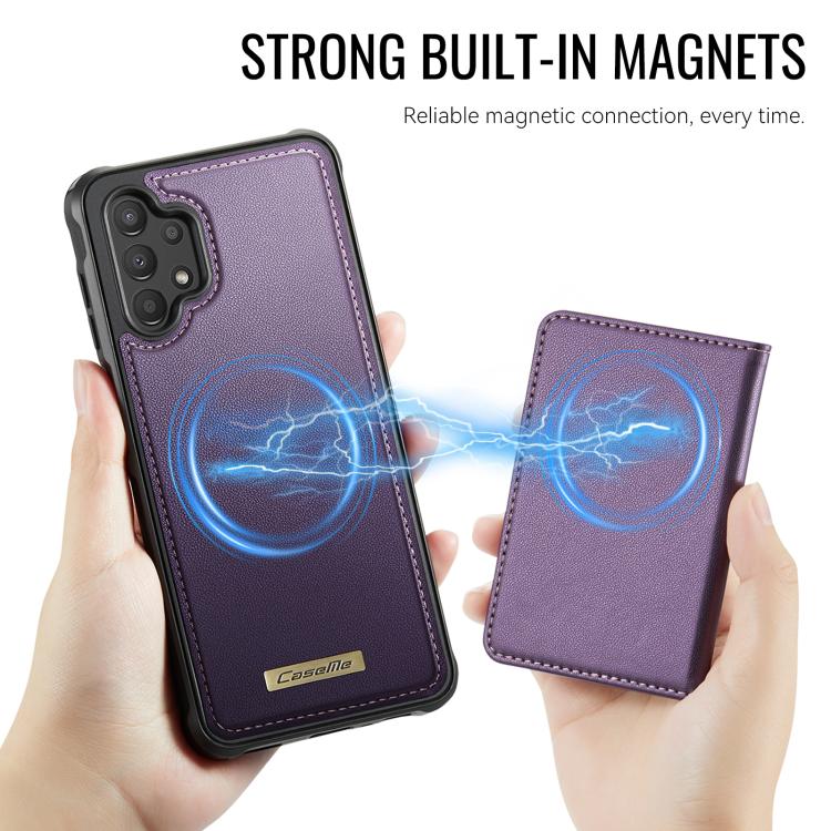 For Samsung Galaxy A13 / A04s CaseMe Me80 Series Detachable Wallet Magnetic RFID Vegan Leather Phone Case
