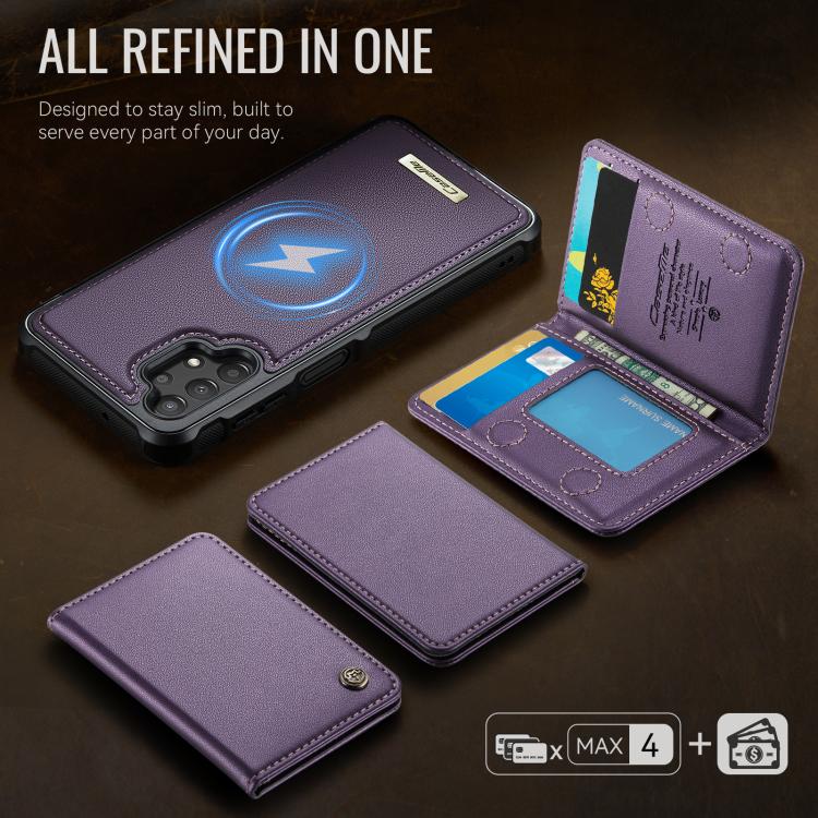 For Samsung Galaxy A13 / A04s CaseMe Me80 Series Detachable Wallet Magnetic RFID Vegan Leather Phone Case