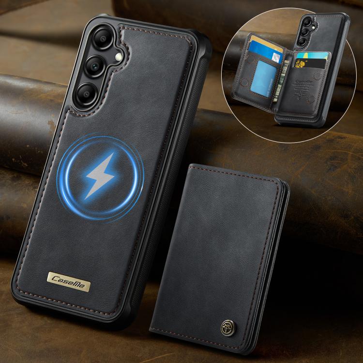 For Samsung Galaxy A14 / M44 5G CaseMe Me80 Series Detachable Wallet Magnetic RFID Vegan Leather Phone Case
