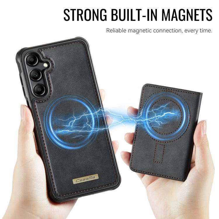 For Samsung Galaxy A14 / M44 5G CaseMe Me80 Series Detachable Wallet Magnetic RFID Vegan Leather Phone Case