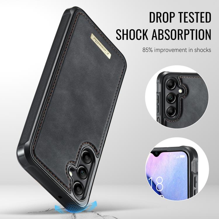 For Samsung Galaxy A14 / M44 5G CaseMe Me80 Series Detachable Wallet Magnetic RFID Vegan Leather Phone Case