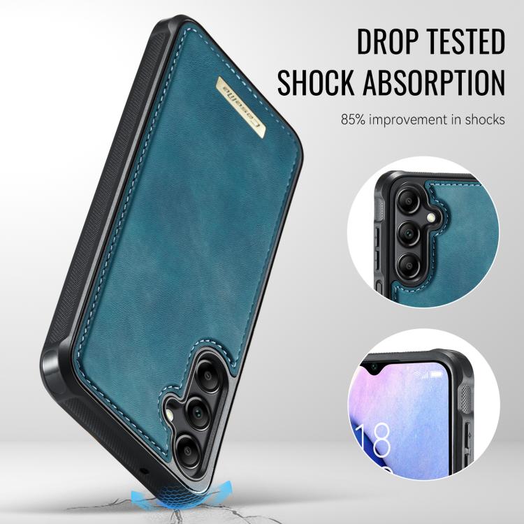 For Samsung Galaxy A14 / M44 5G CaseMe Me80 Series Detachable Wallet Magnetic RFID Vegan Leather Phone Case