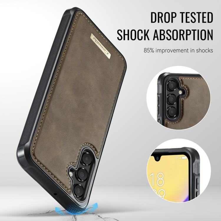 For Samsung Galaxy A15 CaseMe Me80 Series Detachable Wallet Magnetic RFID Vegan Leather Phone Case