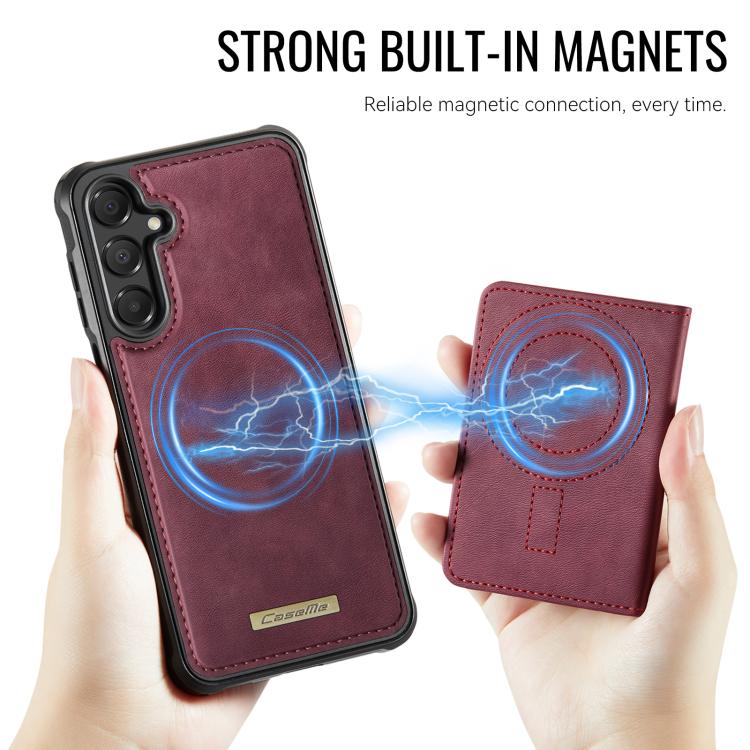 For Samsung Galaxy A15 CaseMe Me80 Series Detachable Wallet Magnetic RFID Vegan Leather Phone Case