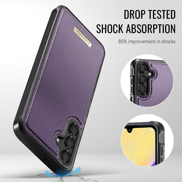 For Samsung Galaxy A15 CaseMe Me80 Series Detachable Wallet Magnetic RFID Vegan Leather Phone Case