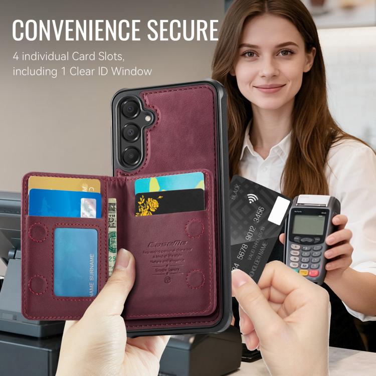 For Samsung Galaxy A16 CaseMe Me80 Series Detachable Wallet Magnetic RFID Vegan Leather Phone Case