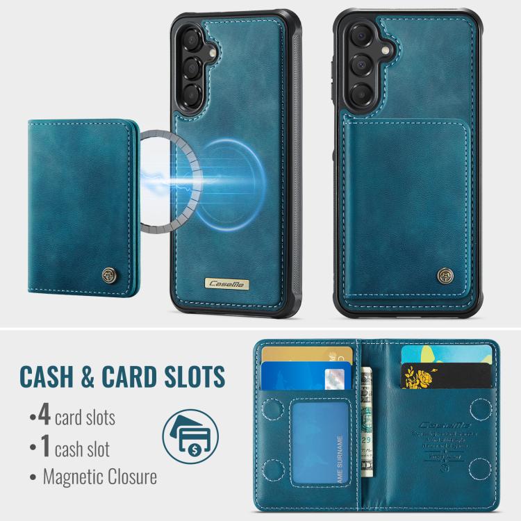For Samsung Galaxy A16 CaseMe Me80 Series Detachable Wallet Magnetic RFID Vegan Leather Phone Case