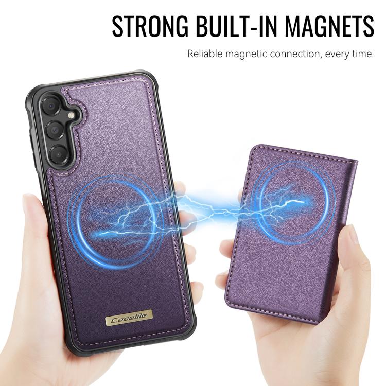 For Samsung Galaxy A16 CaseMe Me80 Series Detachable Wallet Magnetic RFID Vegan Leather Phone Case