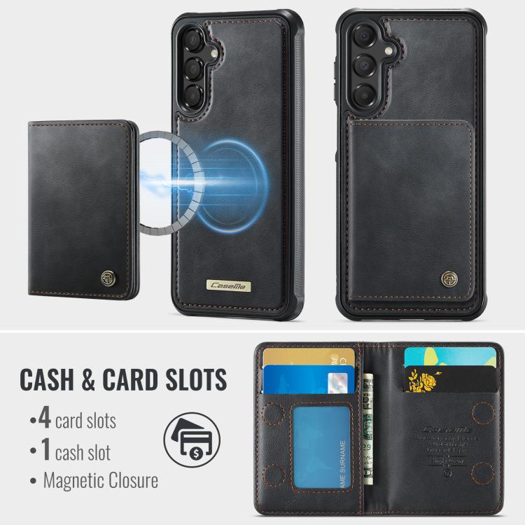 For Samsung Galaxy A17 CaseMe Me80 Series Detachable Wallet Magnetic RFID Vegan Leather Phone Case