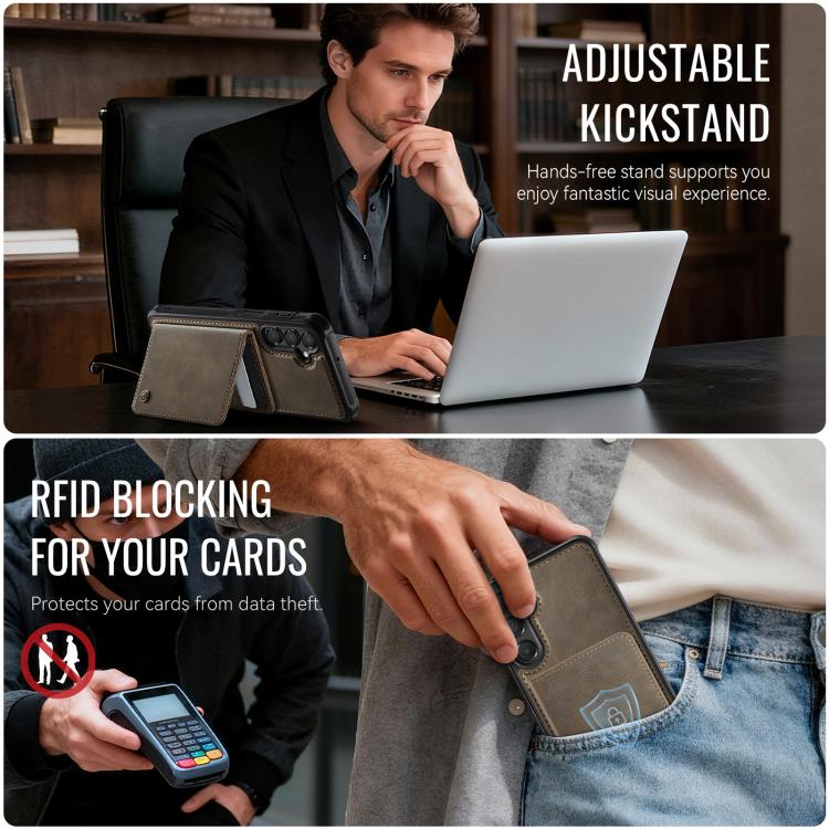 For Samsung Galaxy A17 CaseMe Me80 Series Detachable Wallet Magnetic RFID Vegan Leather Phone Case
