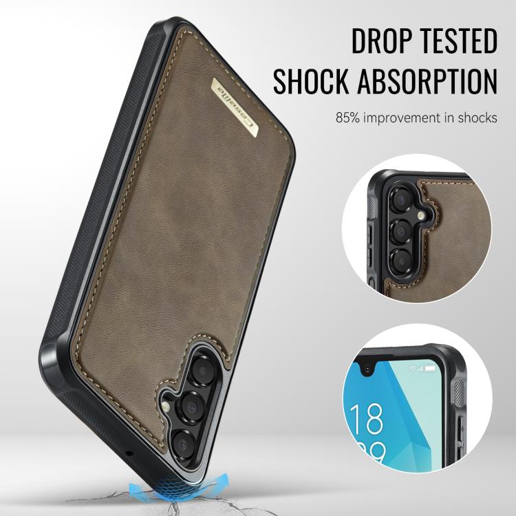 For Samsung Galaxy A17 CaseMe Me80 Series Detachable Wallet Magnetic RFID Vegan Leather Phone Case