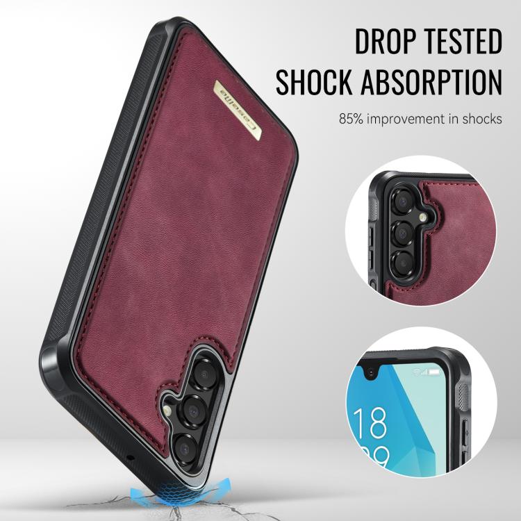 For Samsung Galaxy A17 CaseMe Me80 Series Detachable Wallet Magnetic RFID Vegan Leather Phone Case