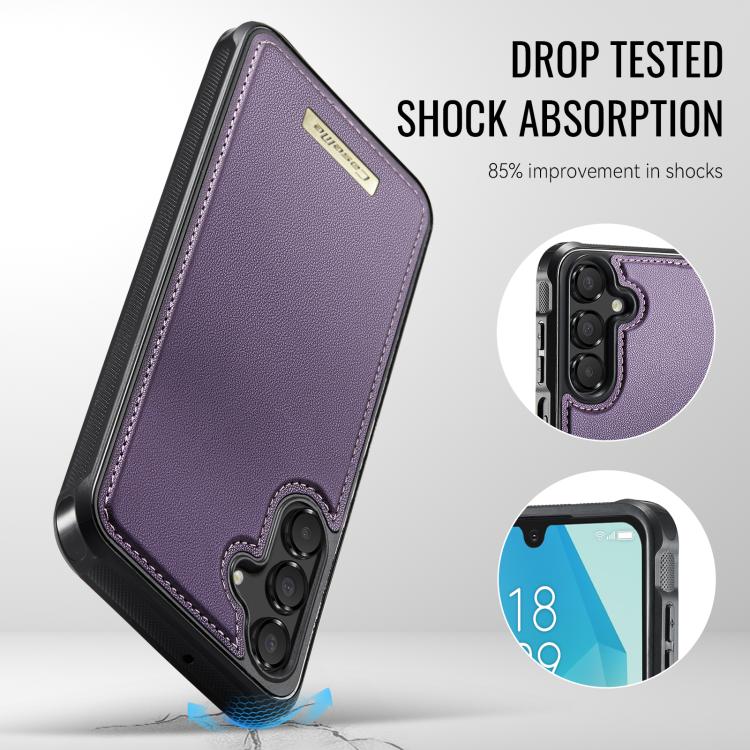 For Samsung Galaxy A17 CaseMe Me80 Series Detachable Wallet Magnetic RFID Vegan Leather Phone Case