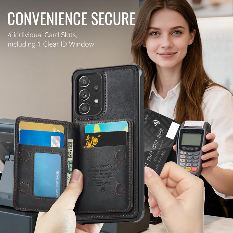 For Samsung Galaxy A52 / A52s 5G CaseMe Me80 Series Detachable Wallet Magnetic RFID Vegan Leather Phone Case