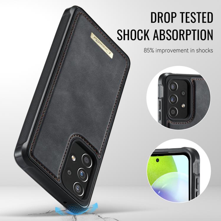For Samsung Galaxy A52 / A52s 5G CaseMe Me80 Series Detachable Wallet Magnetic RFID Vegan Leather Phone Case