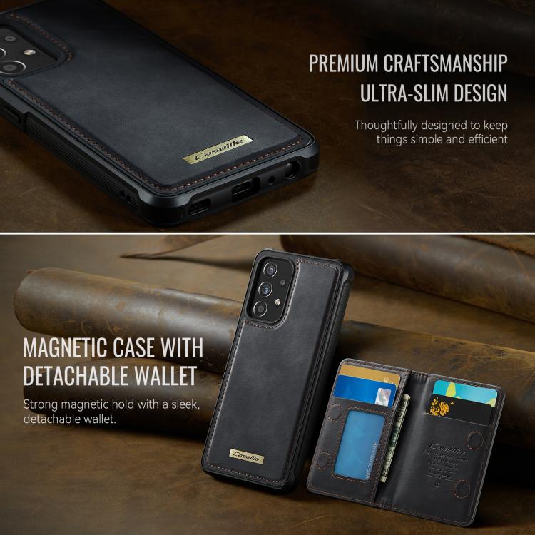 For Samsung Galaxy A52 / A52s 5G CaseMe Me80 Series Detachable Wallet Magnetic RFID Vegan Leather Phone Case