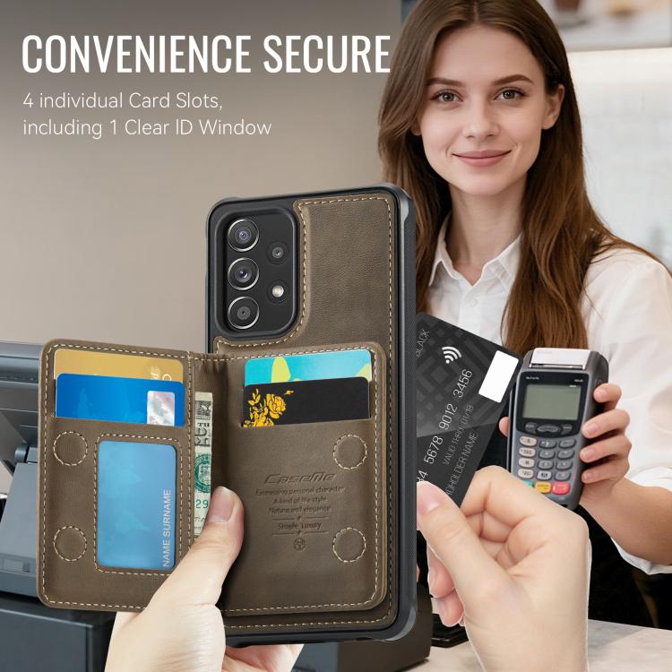 For Samsung Galaxy A52 / A52s 5G CaseMe Me80 Series Detachable Wallet Magnetic RFID Vegan Leather Phone Case