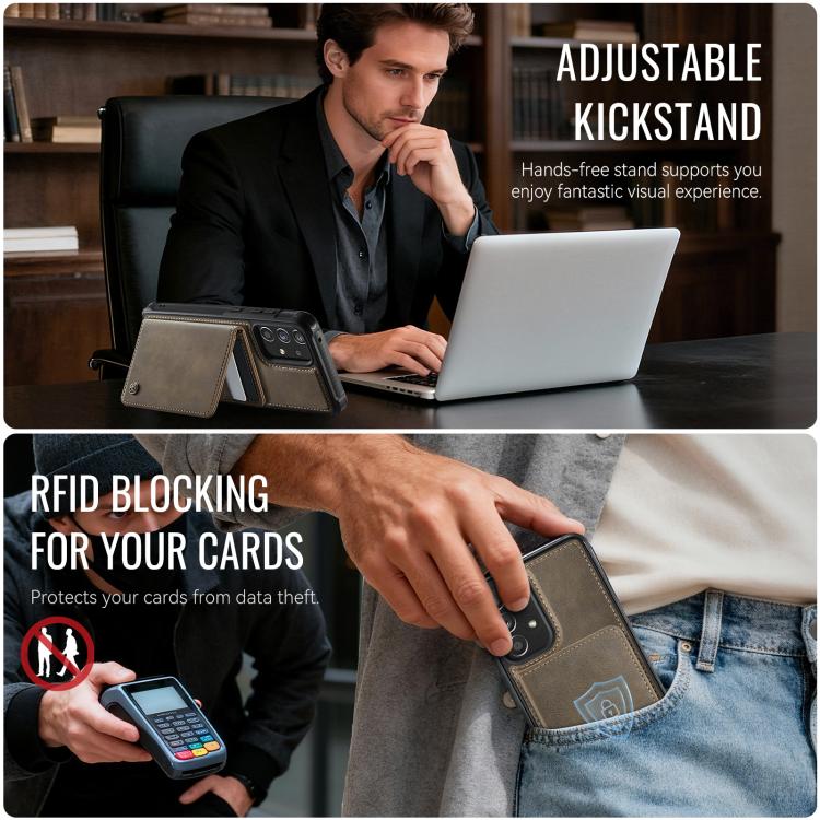 For Samsung Galaxy A52 / A52s 5G CaseMe Me80 Series Detachable Wallet Magnetic RFID Vegan Leather Phone Case
