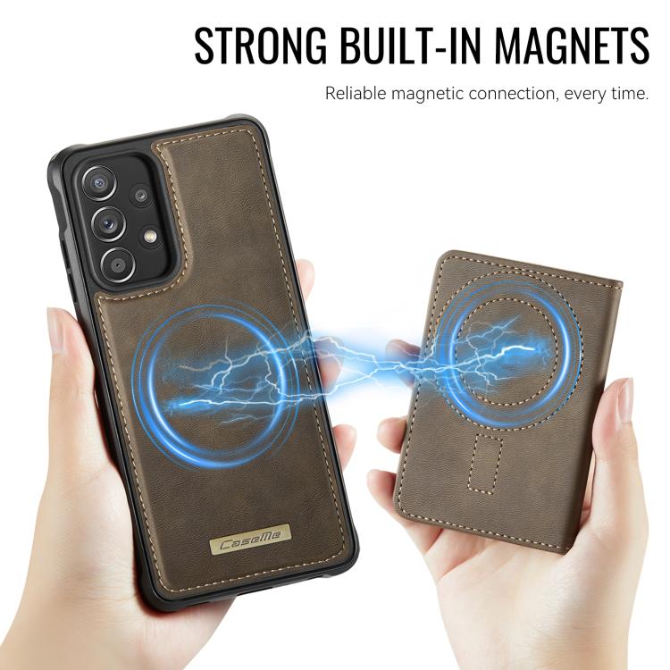 For Samsung Galaxy A52 / A52s 5G CaseMe Me80 Series Detachable Wallet Magnetic RFID Vegan Leather Phone Case