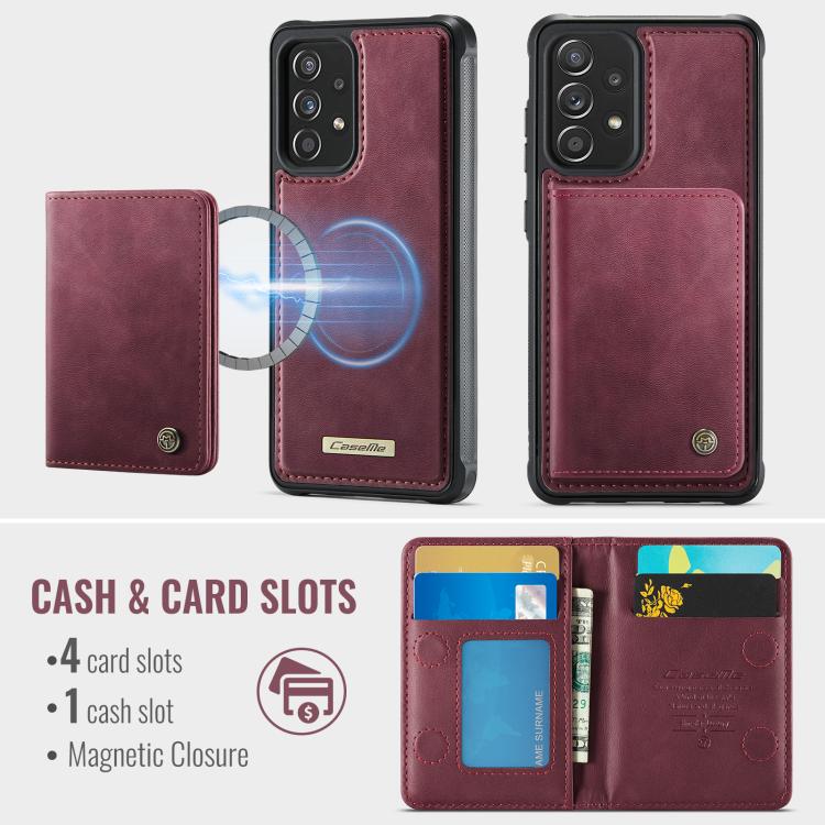 For Samsung Galaxy A52 / A52s 5G CaseMe Me80 Series Detachable Wallet Magnetic RFID Vegan Leather Phone Case