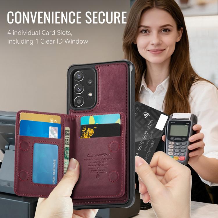 For Samsung Galaxy A52 / A52s 5G CaseMe Me80 Series Detachable Wallet Magnetic RFID Vegan Leather Phone Case