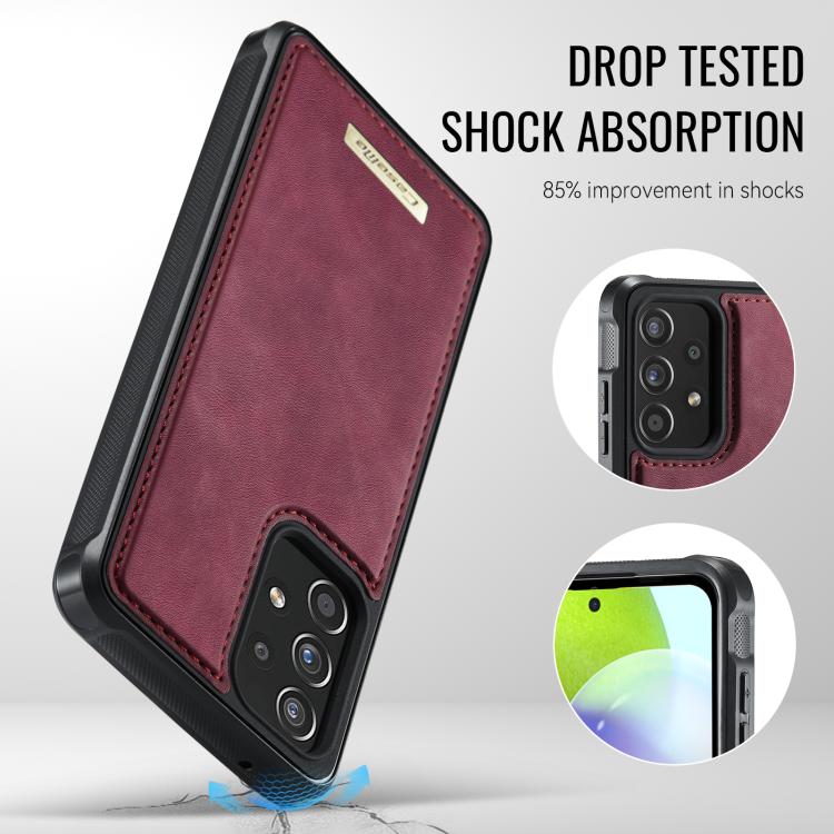For Samsung Galaxy A52 / A52s 5G CaseMe Me80 Series Detachable Wallet Magnetic RFID Vegan Leather Phone Case