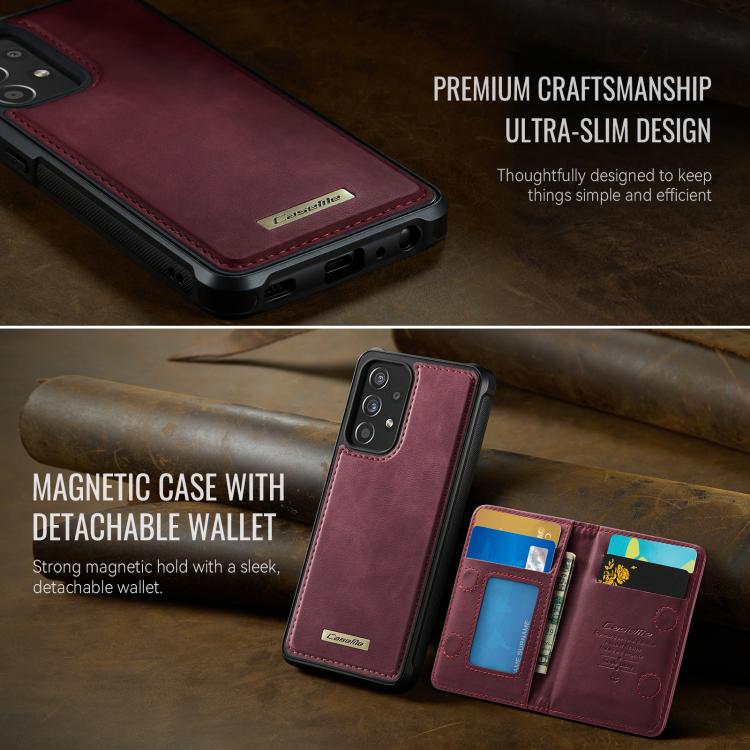 For Samsung Galaxy A52 / A52s 5G CaseMe Me80 Series Detachable Wallet Magnetic RFID Vegan Leather Phone Case