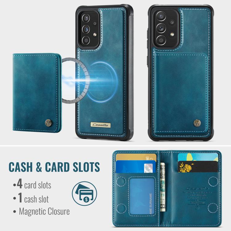 For Samsung Galaxy A52 / A52s 5G CaseMe Me80 Series Detachable Wallet Magnetic RFID Vegan Leather Phone Case