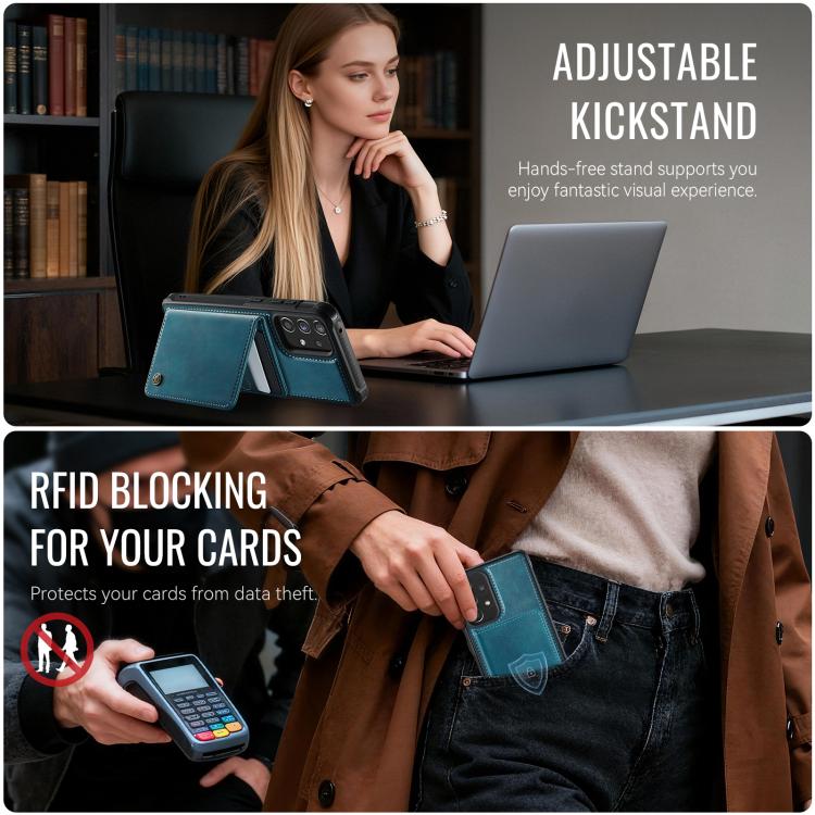 For Samsung Galaxy A52 / A52s 5G CaseMe Me80 Series Detachable Wallet Magnetic RFID Vegan Leather Phone Case