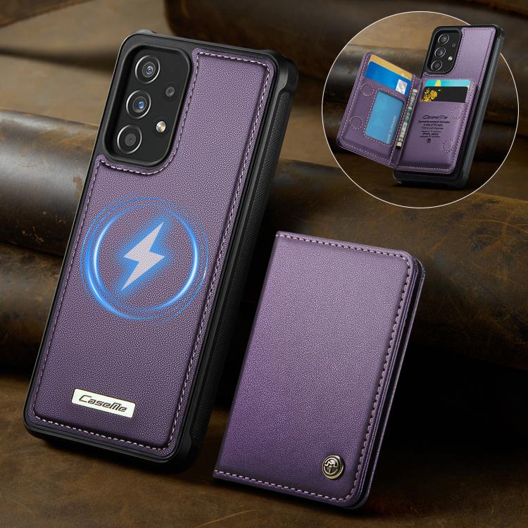 For Samsung Galaxy A52 / A52s 5G CaseMe Me80 Series Detachable Wallet Magnetic RFID Vegan Leather Phone Case