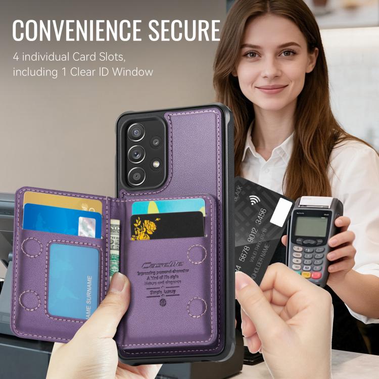 For Samsung Galaxy A52 / A52s 5G CaseMe Me80 Series Detachable Wallet Magnetic RFID Vegan Leather Phone Case