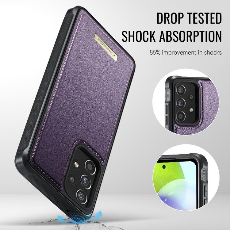 For Samsung Galaxy A52 / A52s 5G CaseMe Me80 Series Detachable Wallet Magnetic RFID Vegan Leather Phone Case