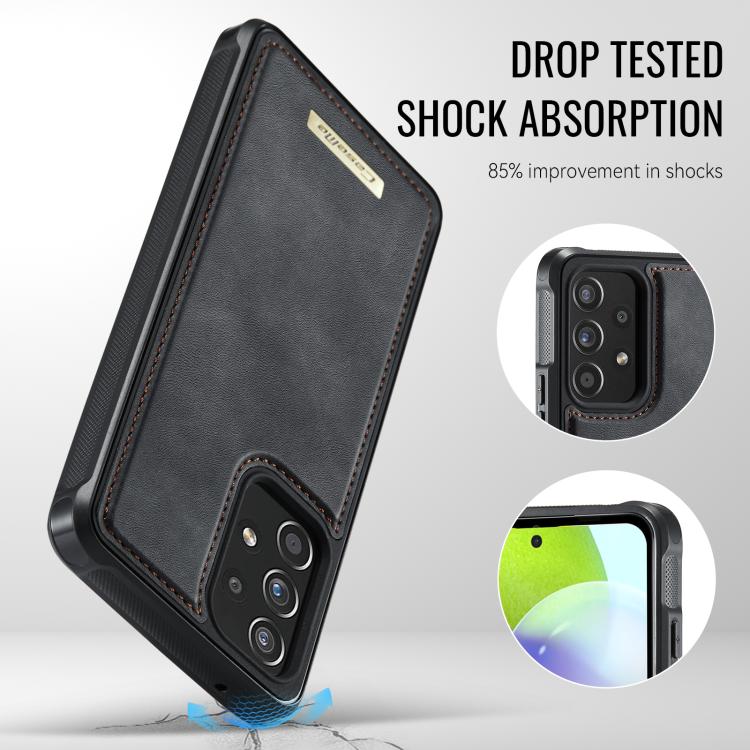 For Samsung Galaxy A53 5G CaseMe Me80 Series Detachable Wallet Magnetic RFID Vegan Leather Phone Case