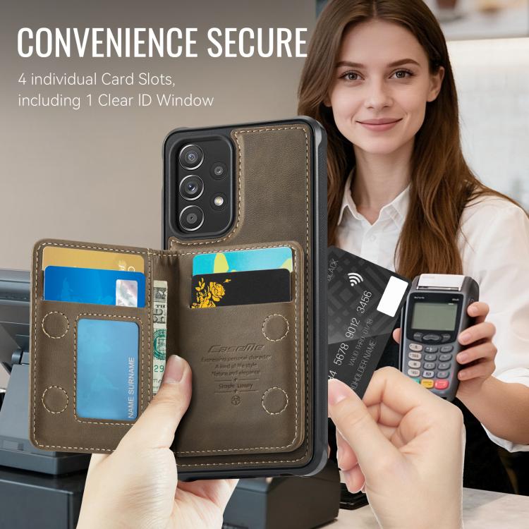 For Samsung Galaxy A53 5G CaseMe Me80 Series Detachable Wallet Magnetic RFID Vegan Leather Phone Case