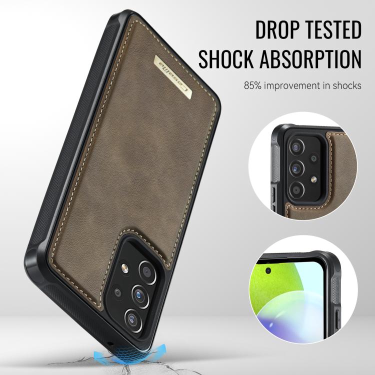For Samsung Galaxy A53 5G CaseMe Me80 Series Detachable Wallet Magnetic RFID Vegan Leather Phone Case