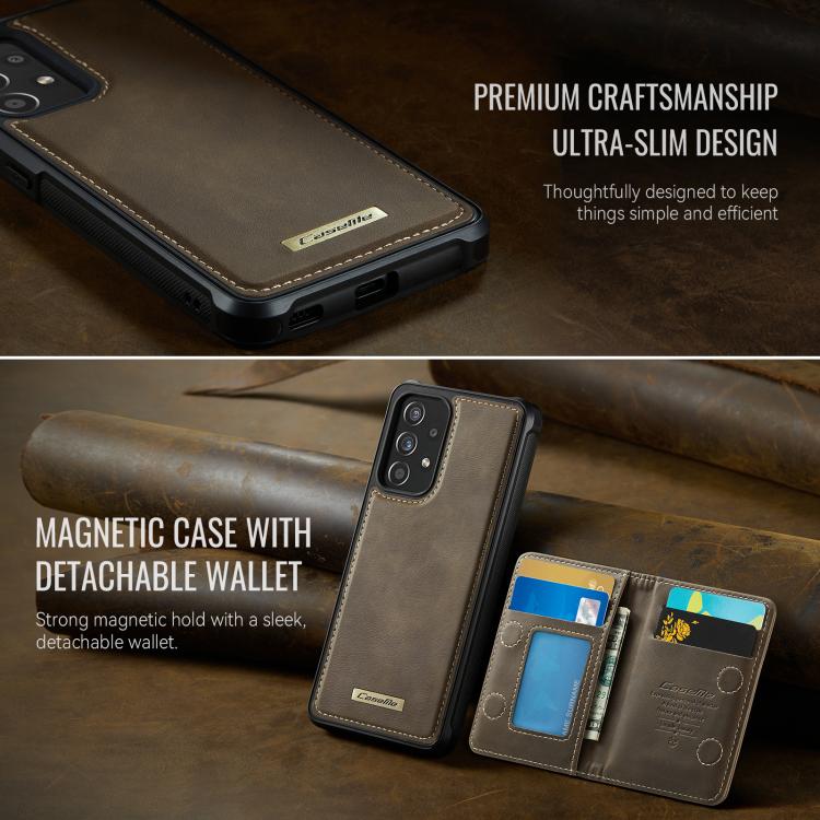 For Samsung Galaxy A53 5G CaseMe Me80 Series Detachable Wallet Magnetic RFID Vegan Leather Phone Case