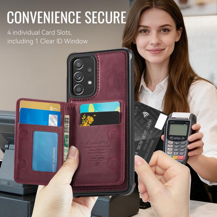 For Samsung Galaxy A53 5G CaseMe Me80 Series Detachable Wallet Magnetic RFID Vegan Leather Phone Case