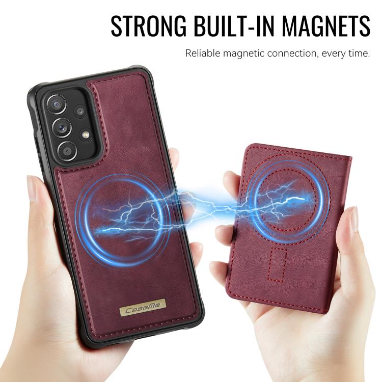 For Samsung Galaxy A53 5G CaseMe Me80 Series Detachable Wallet Magnetic RFID Vegan Leather Phone Case