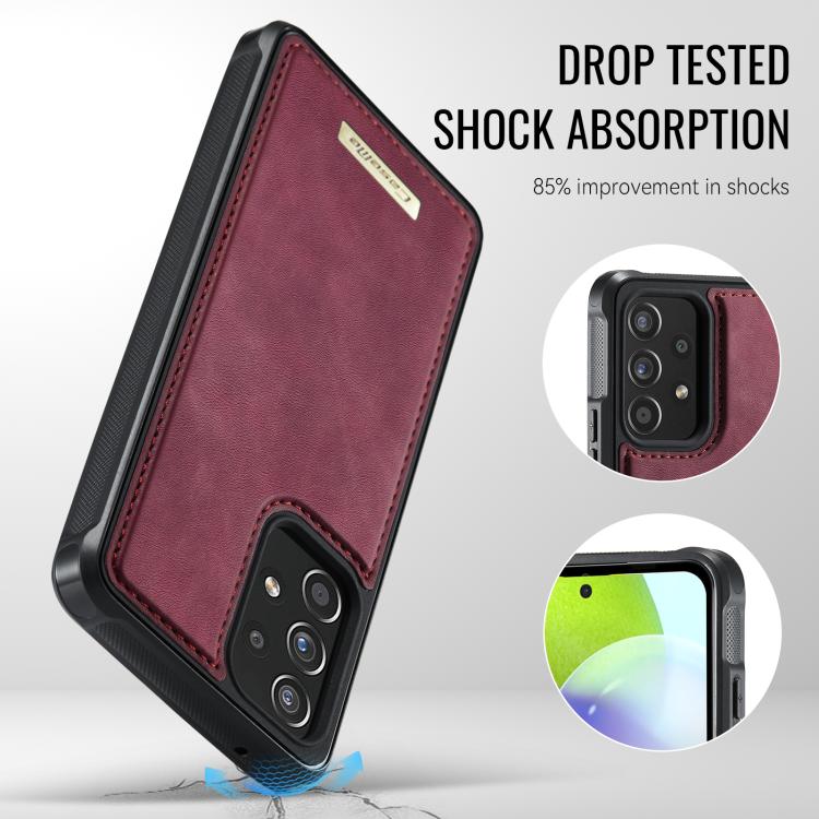 For Samsung Galaxy A53 5G CaseMe Me80 Series Detachable Wallet Magnetic RFID Vegan Leather Phone Case