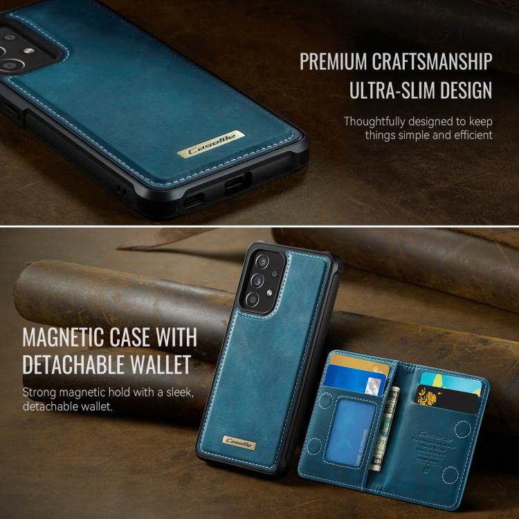 For Samsung Galaxy A53 5G CaseMe Me80 Series Detachable Wallet Magnetic RFID Vegan Leather Phone Case
