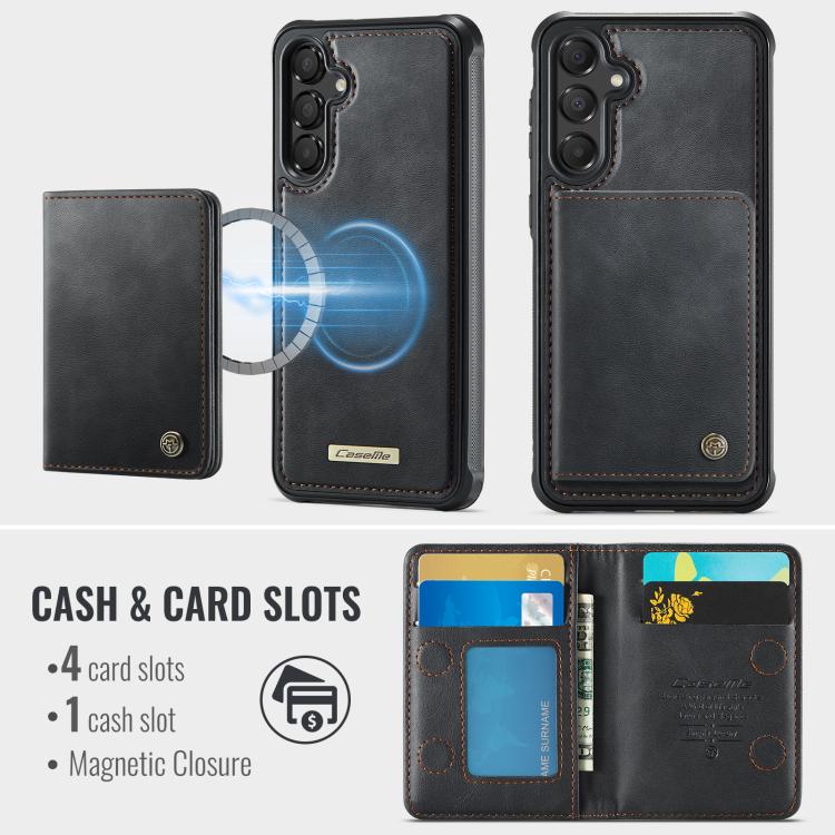 For Samsung Galaxy A55 5G / A35 5G CaseMe Me80 Series Detachable Wallet Magnetic RFID Vegan Leather Phone Case