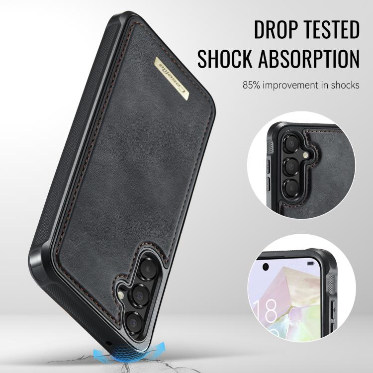 For Samsung Galaxy A55 5G / A35 5G CaseMe Me80 Series Detachable Wallet Magnetic RFID Vegan Leather Phone Case
