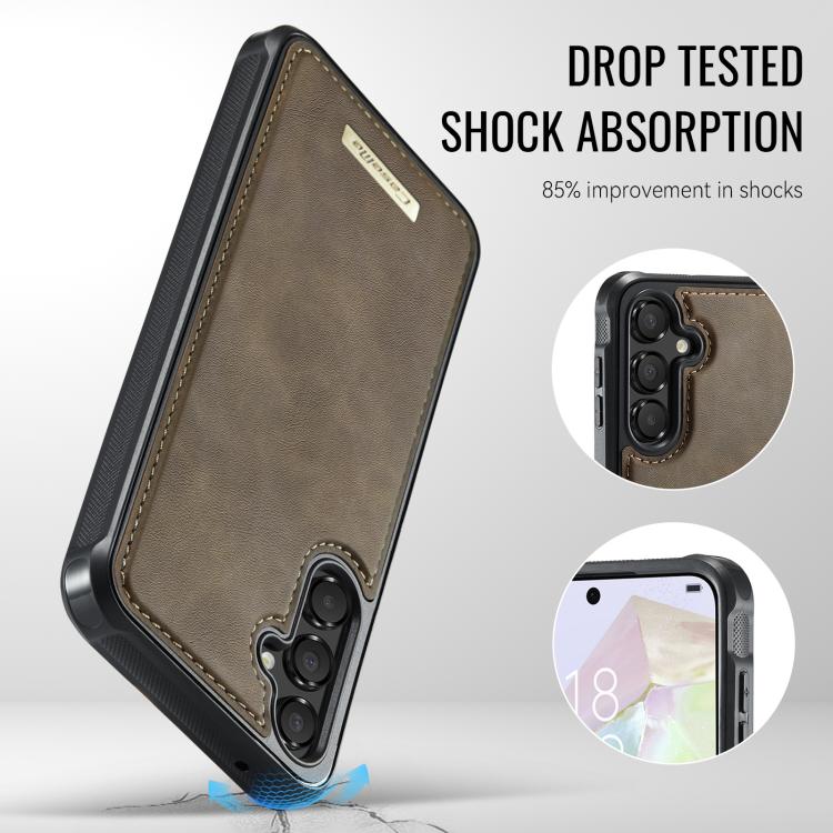For Samsung Galaxy A55 5G / A35 5G CaseMe Me80 Series Detachable Wallet Magnetic RFID Vegan Leather Phone Case